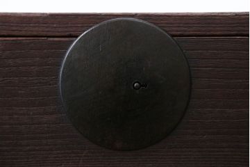 アンティーク家具　和製アンティーク　シンプルな丸金具の桐箪笥ローボード(桐たんす)