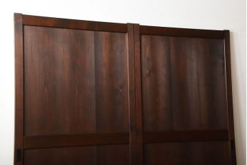 古民具・骨董　古いナチュラルな木味のアンティーク帯戸2枚セット