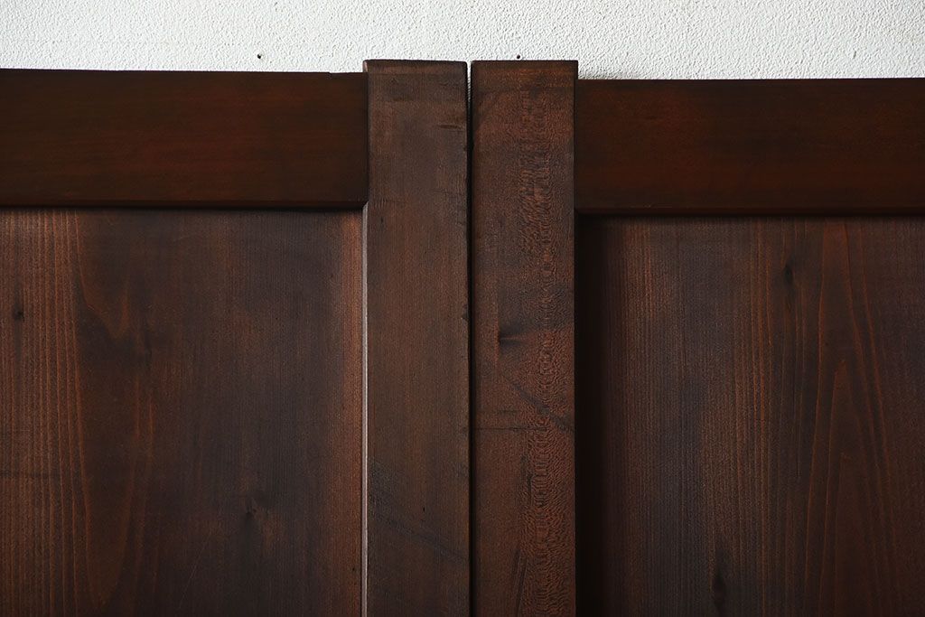 古民具・骨董　古いナチュラルな木味のアンティーク帯戸2枚セット