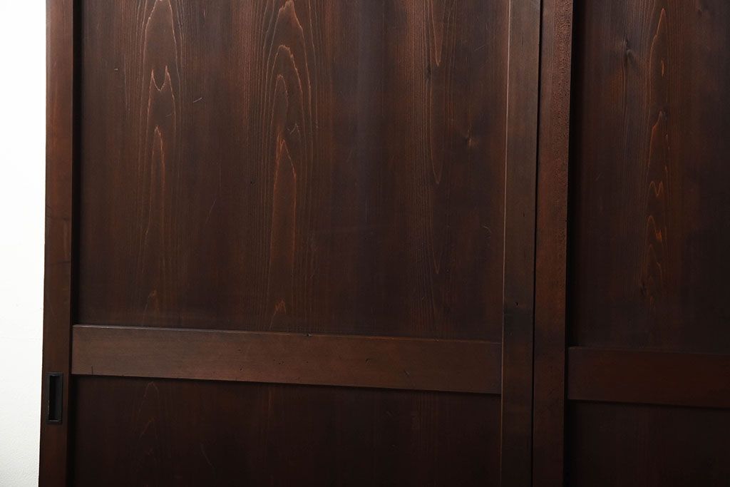 古民具・骨董　古いナチュラルな木味のアンティーク帯戸2枚セット