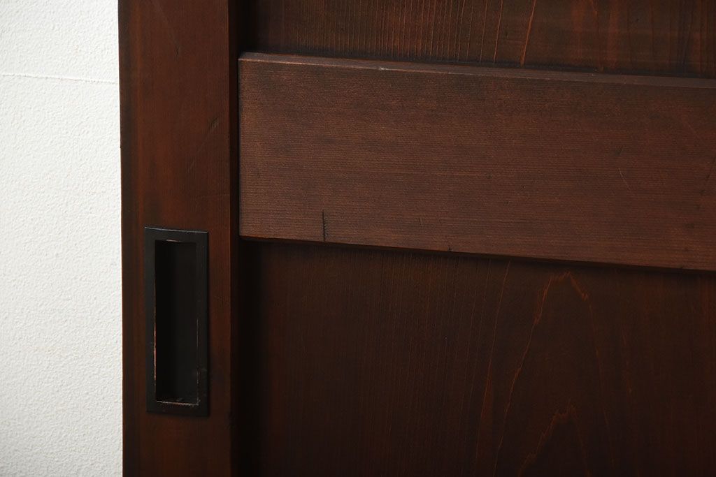 古民具・骨董　古いナチュラルな木味のアンティーク帯戸2枚セット