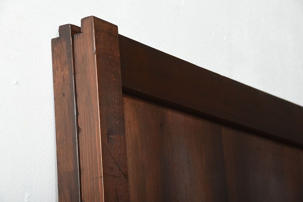 古民具・骨董　古いナチュラルな木味のアンティーク帯戸2枚セット