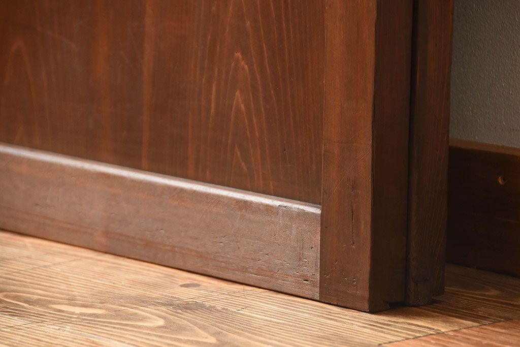 古民具・骨董　古いナチュラルな木味のアンティーク帯戸2枚セット