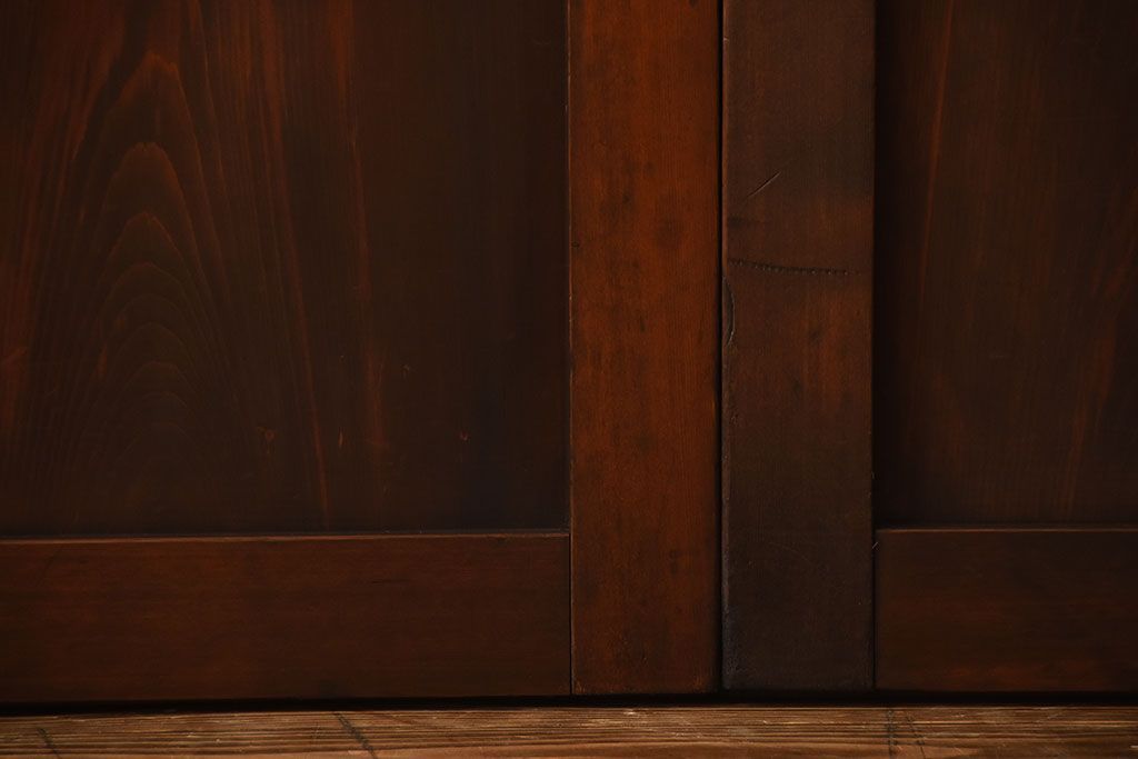 古民具・骨董　古いナチュラルな木味のアンティーク帯戸2枚セット