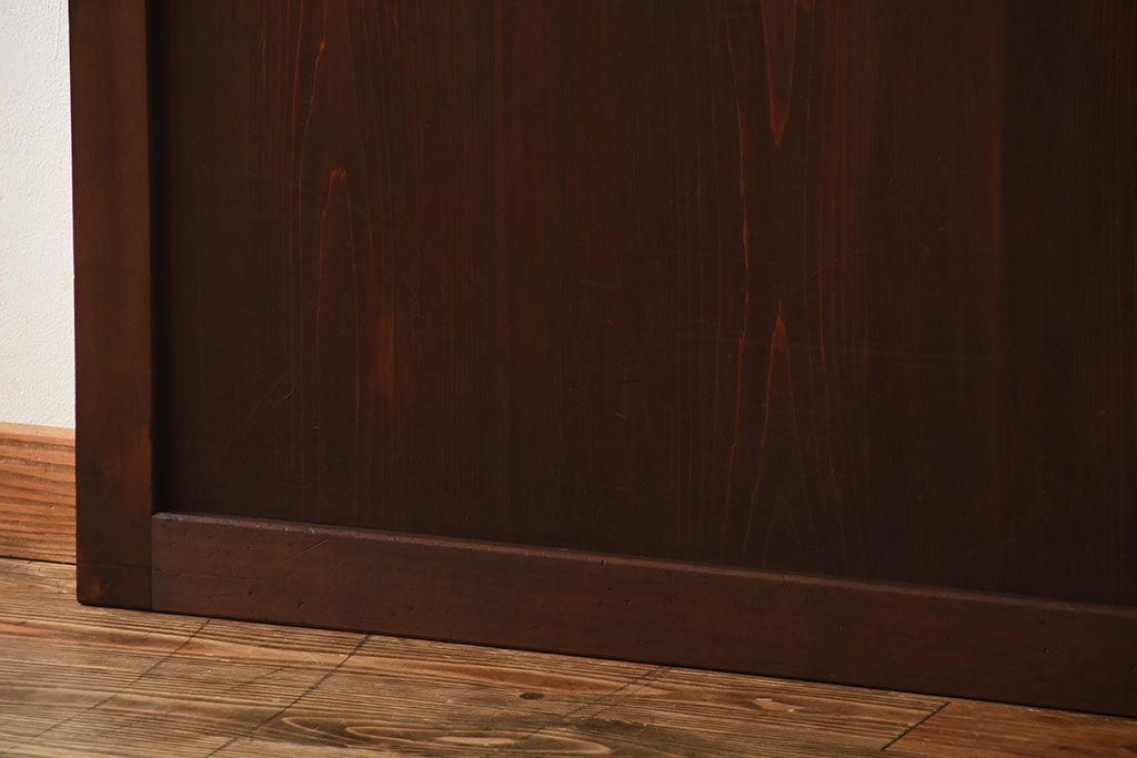 古民具・骨董　古いナチュラルな木味のアンティーク帯戸(2)