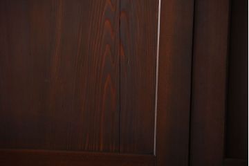 古民具・骨董　深い色味が風味溢れるアンティーク格子帯戸4枚セット(2)