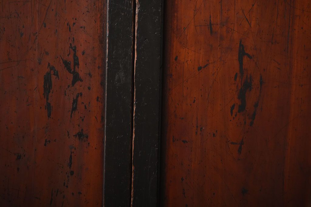 古民具・骨董　モダンなアンティーク板戸4枚セット(帯戸)