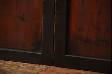 古民具・骨董　モダンなアンティーク板戸4枚セット(帯戸)