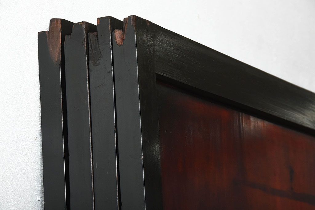 古民具・骨董　モダンなアンティーク板戸4枚セット(帯戸)