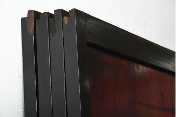 古民具・骨董　モダンなアンティーク板戸4枚セット(帯戸)