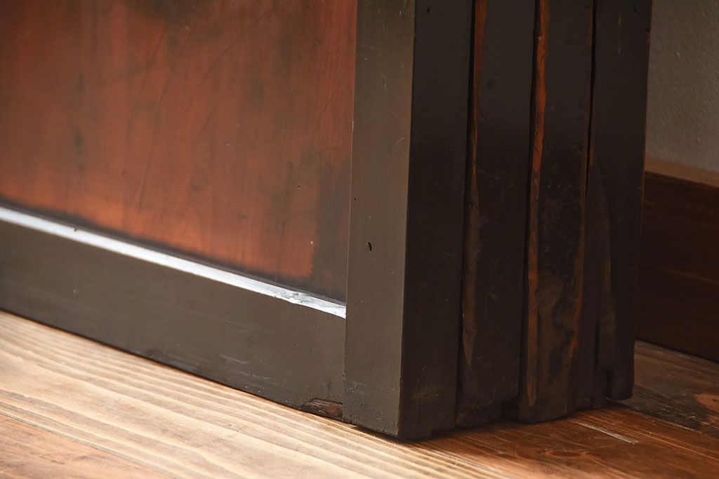 古民具・骨董　モダンなアンティーク板戸4枚セット(帯戸)