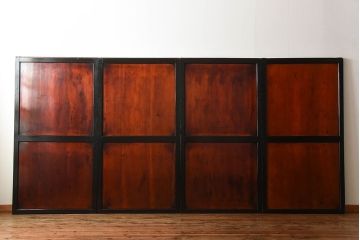 古民具・骨董　モダンなアンティーク板戸4枚セット(帯戸)