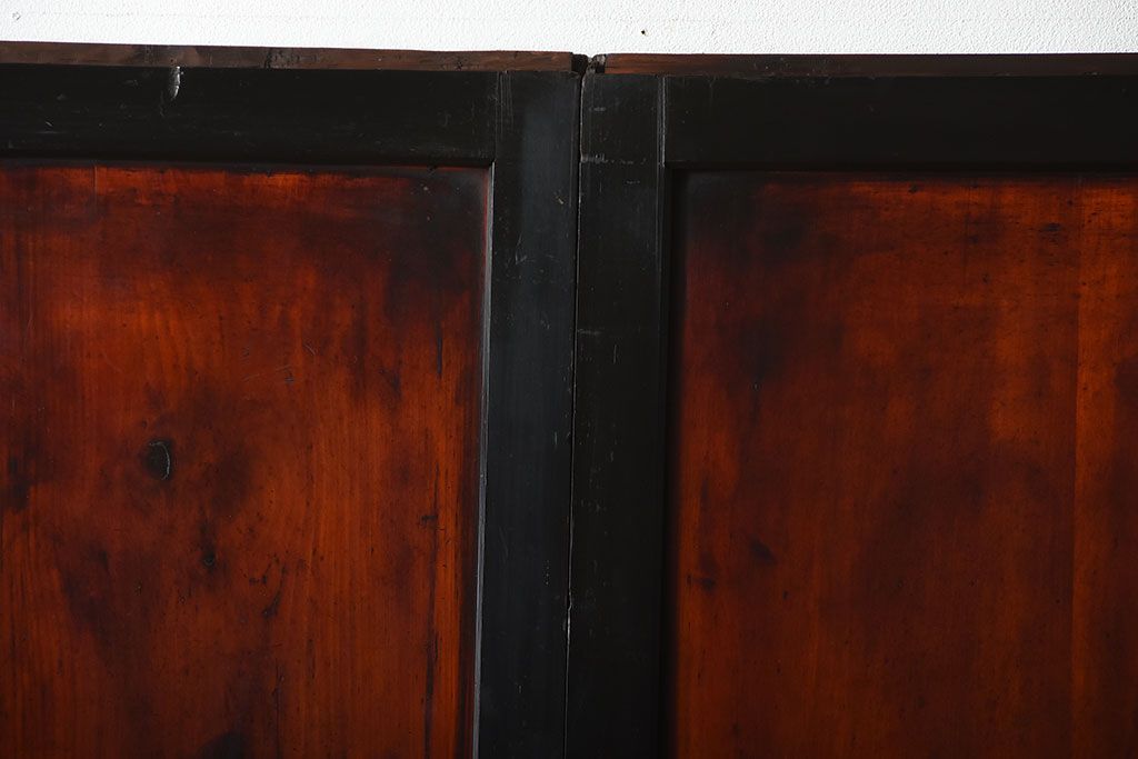 古民具・骨董　モダンなアンティーク板戸4枚セット(帯戸)