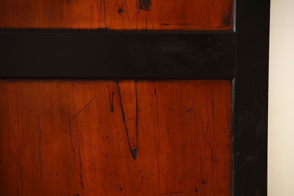 古民具・骨董　モダンなアンティーク板戸4枚セット(帯戸)