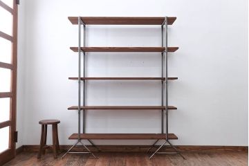 ラフジュオリジナル アイアンの薄型飾り棚【小】(陳列棚、アイアンラック)