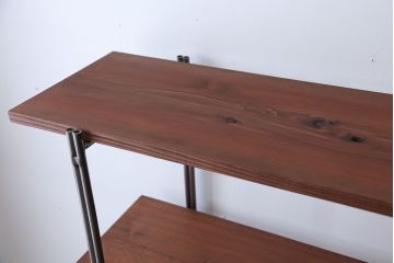 ラフジュオリジナル アイアンの薄型飾り棚【小】(陳列棚、アイアンラック)