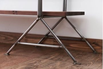 ラフジュオリジナル アイアンの薄型飾り棚【小】(陳列棚、アイアンラック)