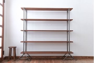 ラフジュオリジナル アイアンの薄型飾り棚【大】(1)(陳列棚・アイアンラック)