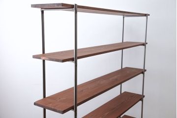 ラフジュオリジナル アイアンの薄型飾り棚【大】(1)(陳列棚・アイアンラック)