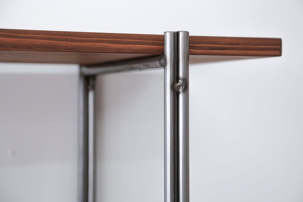 ラフジュオリジナル アイアンの薄型飾り棚【大】(1)(陳列棚・アイアンラック)