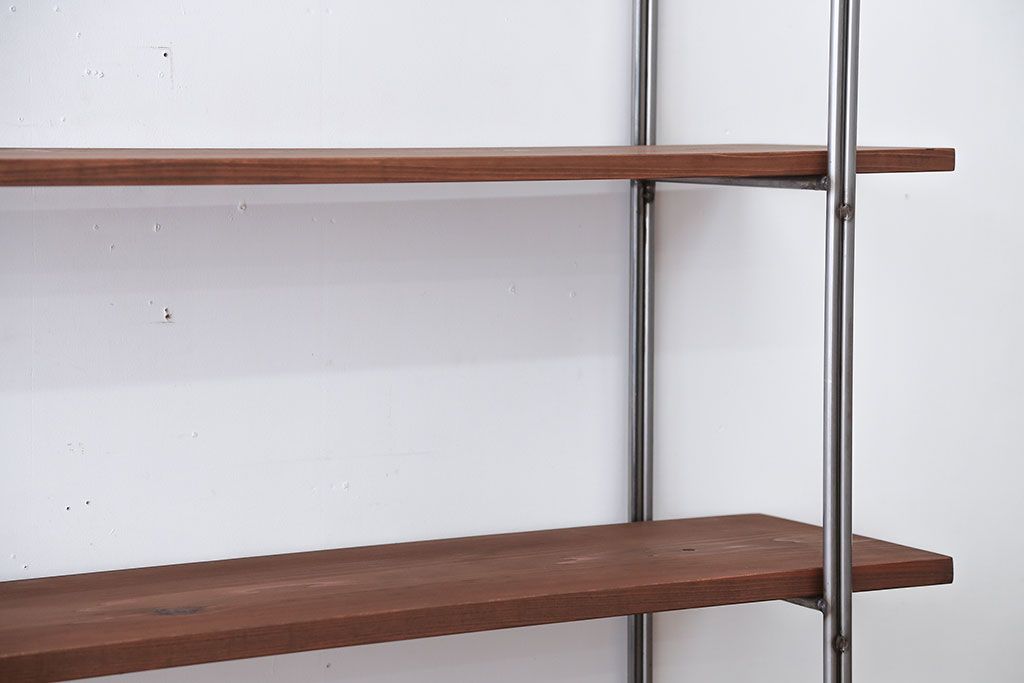 ラフジュオリジナル アイアンの薄型飾り棚【大】(1)(陳列棚・アイアンラック)