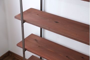 ラフジュオリジナル アイアンの薄型飾り棚【大】(1)(陳列棚・アイアンラック)