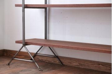 ラフジュオリジナル アイアンの薄型飾り棚【大】(1)(陳列棚・アイアンラック)