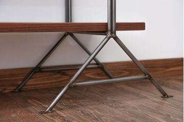 ラフジュオリジナル アイアンの薄型飾り棚【大】(1)(陳列棚・アイアンラック)