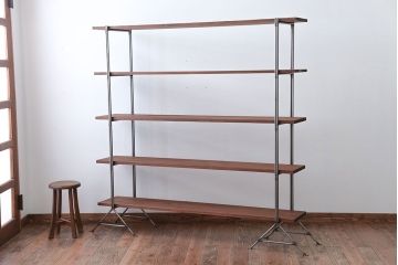 ラフジュオリジナル アイアンの薄型飾り棚【大】(1)(陳列棚・アイアンラック)