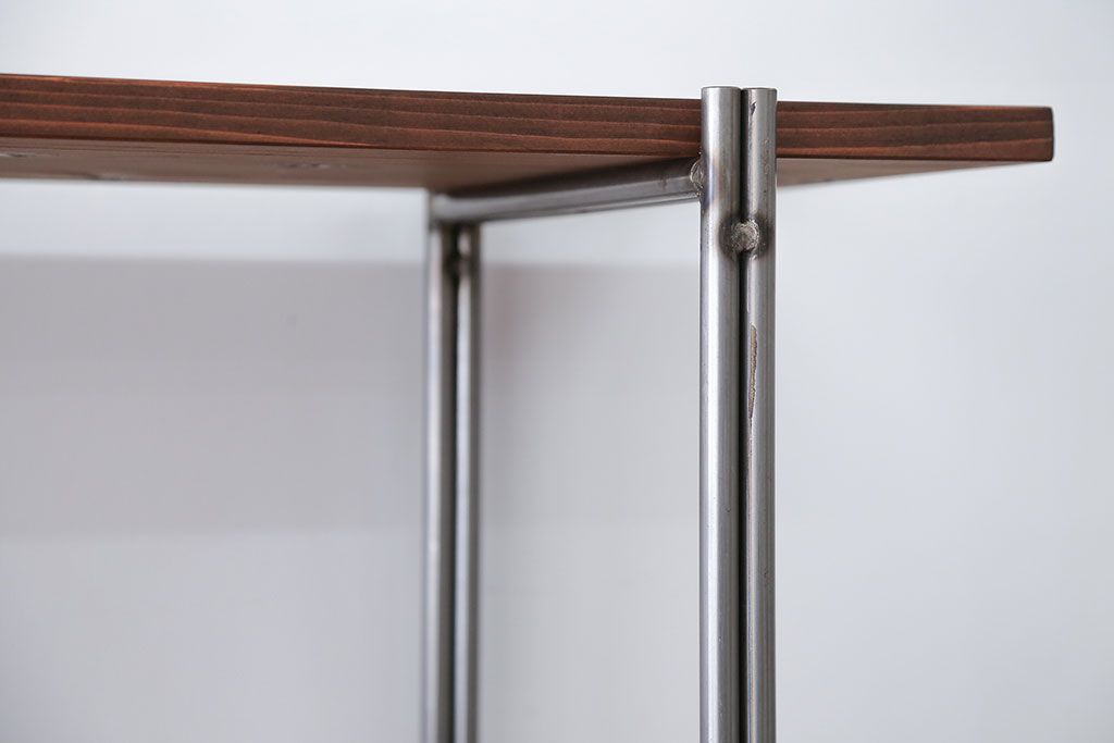 ラフジュオリジナル アイアンの薄型飾り棚【大】(2)(陳列棚、アイアンラック)