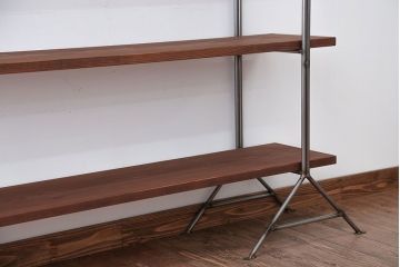 ラフジュオリジナル アイアンの薄型飾り棚【大】(2)(陳列棚、アイアンラック)