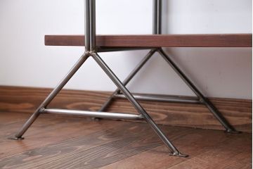 ラフジュオリジナル アイアンの薄型飾り棚【大】(2)(陳列棚、アイアンラック)