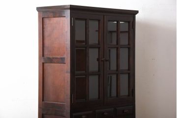 中古　北海道民芸家具　お洒落なカップボード