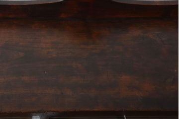 アンティーク家具　和製アンティーク　モールガラス入り!古い木製の大ぶりな収納棚