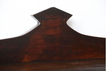 アンティーク家具　和製アンティーク　モールガラス入り!古い木製の大ぶりな収納棚