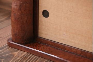 アンティーク家具　和製アンティーク　欅材!襖障子引き戸置き床(ローボード)