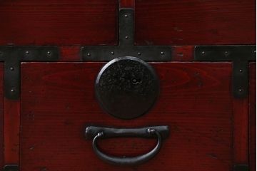 アンティーク家具　和製アンティーク　シンプルな金具の小箪笥