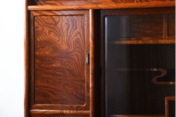中古　特大サイズ!玉杢の極めて美しい最高級欅茶箪笥
