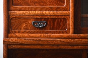 中古　特大サイズ!玉杢の極めて美しい最高級欅茶箪笥