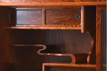 中古　特大サイズ!玉杢の極めて美しい最高級欅茶箪笥