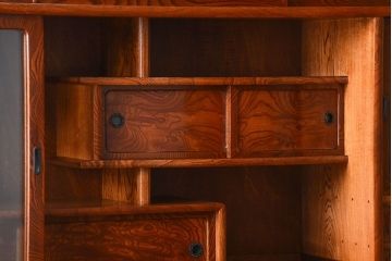 中古　特大サイズ!玉杢の極めて美しい最高級欅茶箪笥