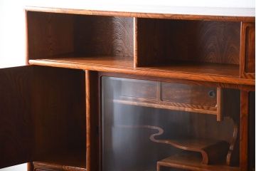 中古　特大サイズ!玉杢の極めて美しい最高級欅茶箪笥