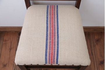 アンティーク家具　和製アンティーク　アンティークリネン座面!シンプルなダイニングチェア