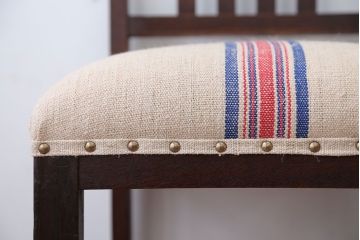 アンティーク家具　和製アンティーク　アンティークリネン座面!シンプルなダイニングチェア