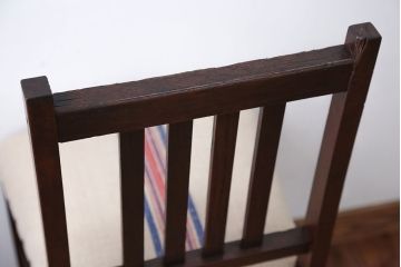 アンティーク家具　和製アンティーク　アンティークリネン座面!シンプルなダイニングチェア