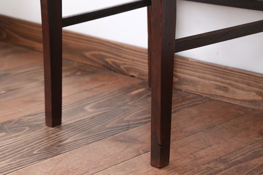 アンティーク家具　和製アンティーク　アンティークリネン座面!シンプルなダイニングチェア