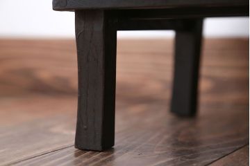 レトロ家具　昭和レトロ　古い栓材の小さな丸ちゃぶ台