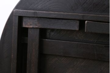 レトロ家具　昭和レトロ　古い栓材の小さな丸ちゃぶ台