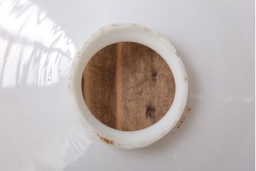 昭和レトロ　白いガラスのアンティーク平笠照明