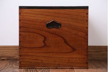 アンティーク雑貨　古民具・骨董　古い欅材のアンティーク角火鉢